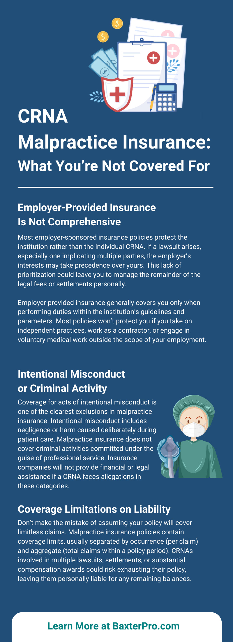 CRNA Malpractice Insurance: What You’re Not Covered For
